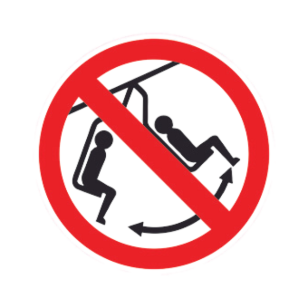 Balise Sticker Interdiction de se balancer télésiège BALI-STI096